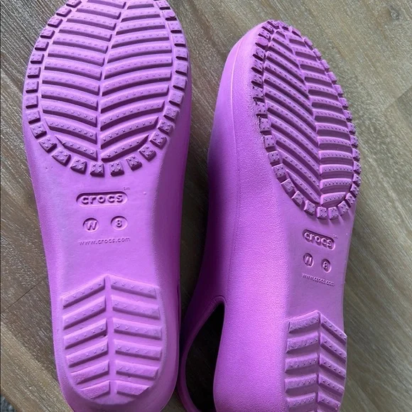 Crocs Women's Pink Slingback Peep-toe Shoes Sz 8 - Picture 6 of 8